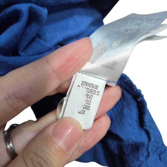 Gap Eyelet Scoop Neck Dress in Dazzling Blue - Picture 13 of 14